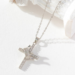 Crown Cross Clavicle Necklace