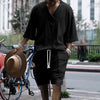 Men's Casual Loose Knitwear Short Suit