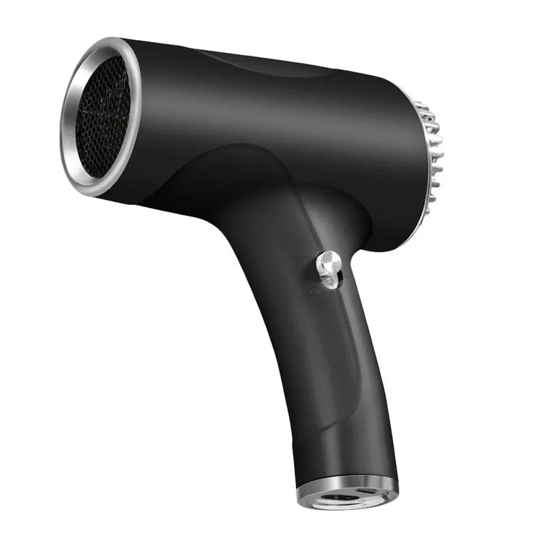 Cordless Blow Dryer Portable Hair Dryer 40/500W USB Rechargeable Powerful 2 Gears - Black_0