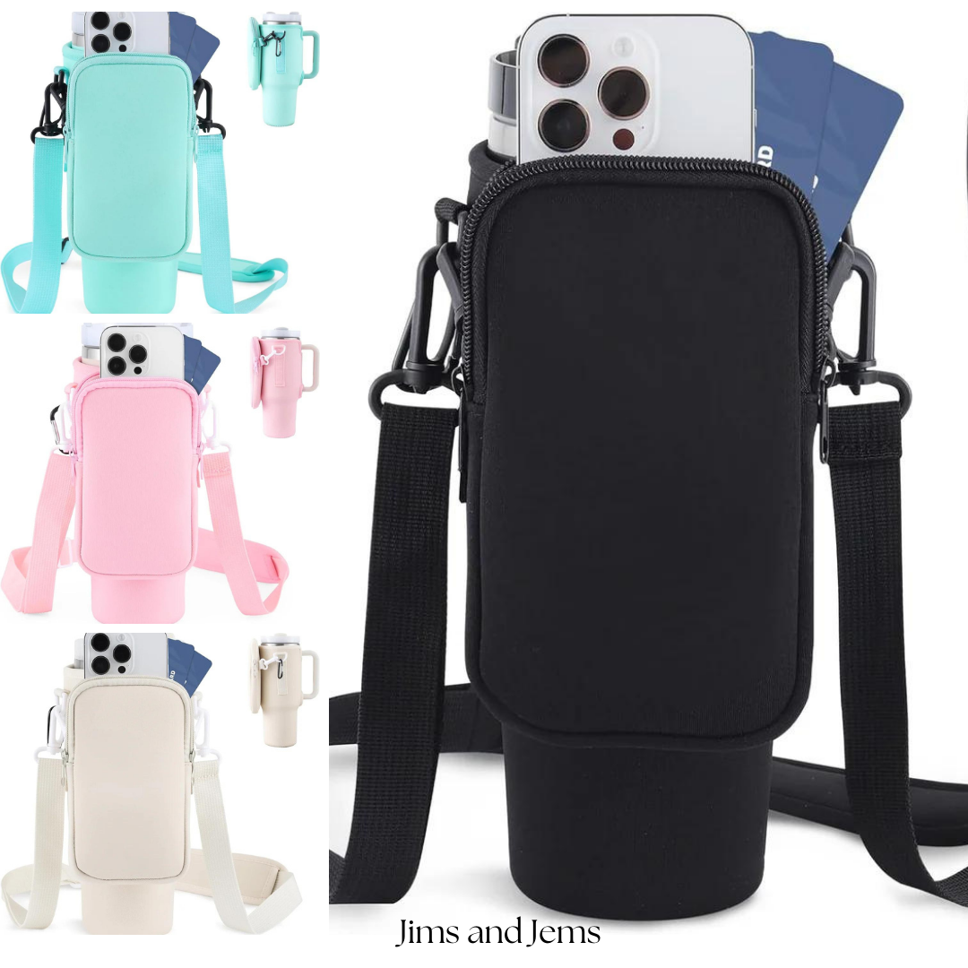 Multi-Function Water Bottle Holder with Adjustable Strap - Ideal for Active Lifestyles